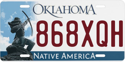 OK license plate 868XQH