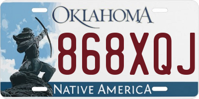 OK license plate 868XQJ