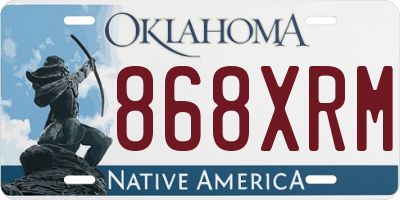 OK license plate 868XRM