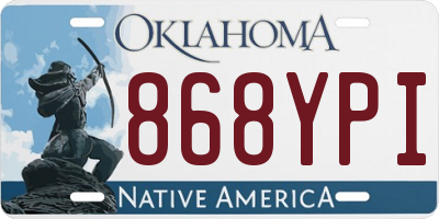OK license plate 868YPI