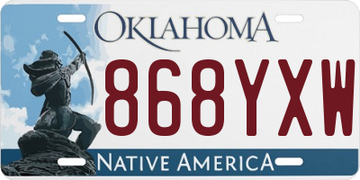 OK license plate 868YXW