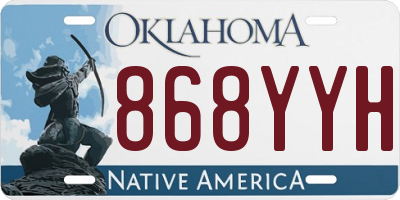 OK license plate 868YYH