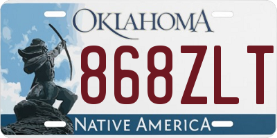 OK license plate 868ZLT