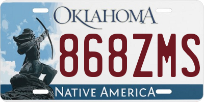 OK license plate 868ZMS