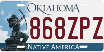 OK license plate 868ZPZ