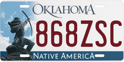 OK license plate 868ZSC