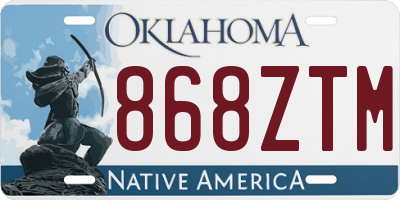 OK license plate 868ZTM