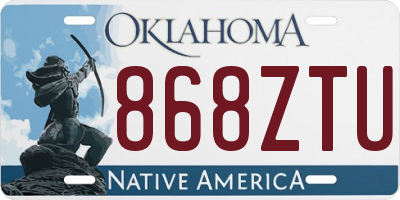 OK license plate 868ZTU