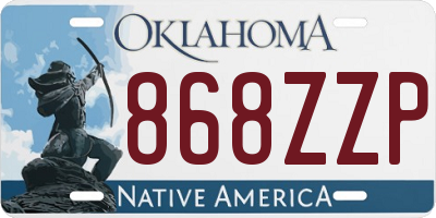 OK license plate 868ZZP