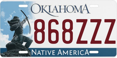 OK license plate 868ZZZ