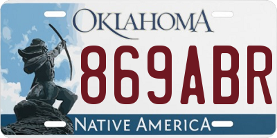 OK license plate 869ABR