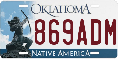 OK license plate 869ADM