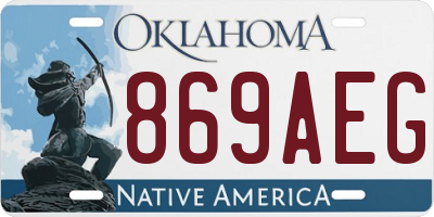 OK license plate 869AEG