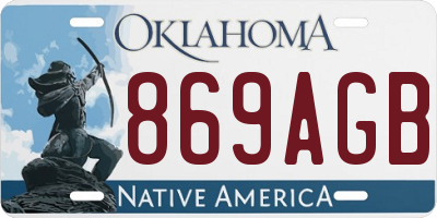 OK license plate 869AGB