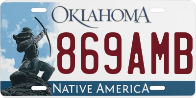 OK license plate 869AMB