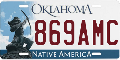 OK license plate 869AMC