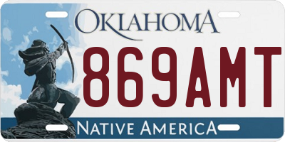 OK license plate 869AMT