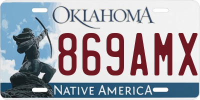 OK license plate 869AMX
