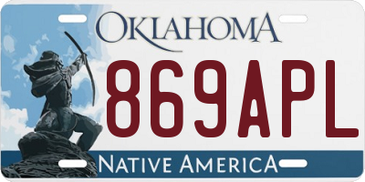 OK license plate 869APL