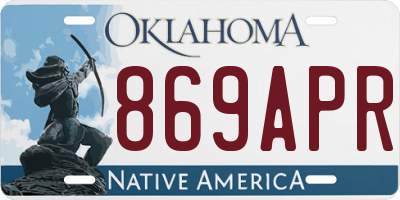 OK license plate 869APR