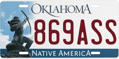 OK license plate 869ASS