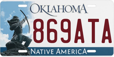OK license plate 869ATA