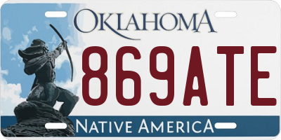 OK license plate 869ATE