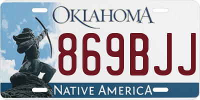 OK license plate 869BJJ