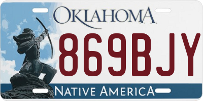 OK license plate 869BJY