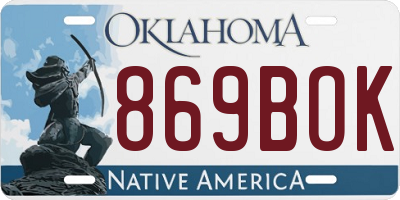 OK license plate 869BOK
