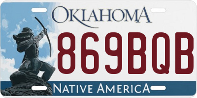 OK license plate 869BQB