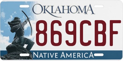 OK license plate 869CBF
