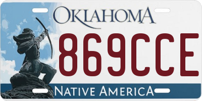 OK license plate 869CCE