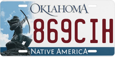 OK license plate 869CIH