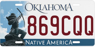 OK license plate 869CQQ