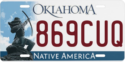 OK license plate 869CUQ