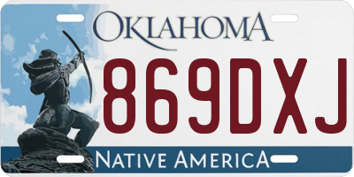 OK license plate 869DXJ