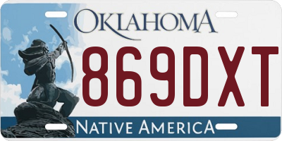 OK license plate 869DXT