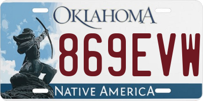 OK license plate 869EVW
