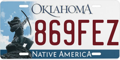 OK license plate 869FEZ