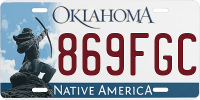 OK license plate 869FGC