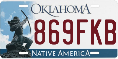 OK license plate 869FKB