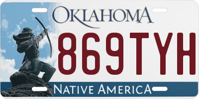 OK license plate 869TYH