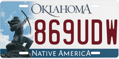 OK license plate 869UDW