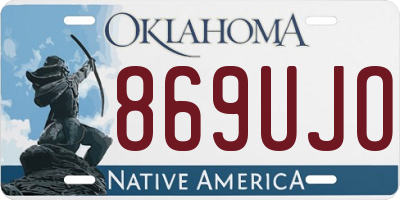 OK license plate 869UJO