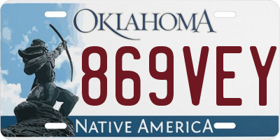 OK license plate 869VEY