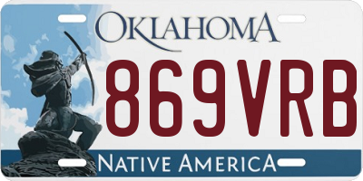 OK license plate 869VRB