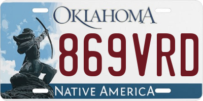 OK license plate 869VRD