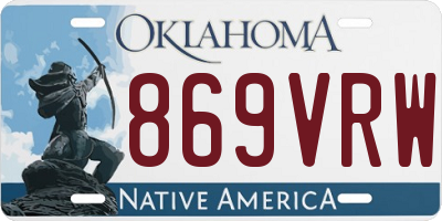 OK license plate 869VRW