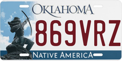 OK license plate 869VRZ